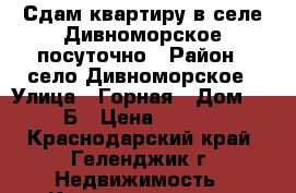 Сдам квартиру в селе Дивноморское посуточно › Район ­ село Дивноморское › Улица ­ Горная › Дом ­ 35 Б › Цена ­ 1 500 - Краснодарский край, Геленджик г. Недвижимость » Квартиры аренда посуточно   . Краснодарский край,Геленджик г.